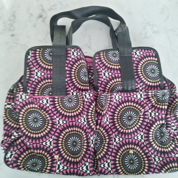 Matthew Williamson for H&M 2009 travel duffle bag, pink and black - Picture 6 of 14